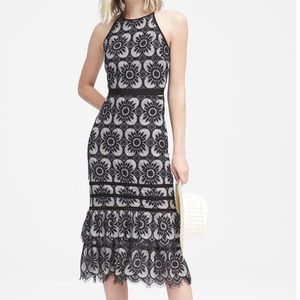 🎉HP🎉Banana Republic Lace Racerback Midi Dress